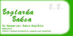 boglarka baksa business card